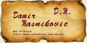Damir Masniković vizit kartica